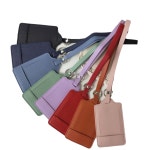 개인정보보호 가죽 여행용 네임택 가방 보안 편리함 휴대용 알콜블랙 : 체리포유