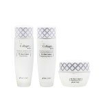 콜라겐 화이트 3종세트 미백 기능성 화장품세트 여성 스킨로션 화이트닝크림 모이스처토너 보습에멀전 : 젠트글로벌