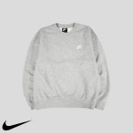 나이키 멜란지그레이 화이트 퓨추라 자수로고 기모 맨투맨 티셔츠 M : 말퀴리MARQURIE