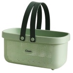 RYOHIN Lab. 양품 실험실 바구니 세면 공구 목욕 수제 세탁 샤워 배수 화장실 온천 목욕탕 스파 1개 그린, 큰 : 뱀부샵