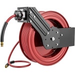 에어 호스 릴 자동 감기 산업용 38인치 x 50피트 PVC 도구 300PSI 내구성 강철 레드 : 지꾸대행상점