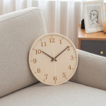 국산 플라이토 자작나무 무소음 인테리어 벽시계 우드 디자인 거실 벽걸이시계 선물 30cm : 지성아이엔씨