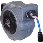 자동 복원식 공기 호스 릴 50피트 내구성 강한 170 PSI 최대 압력 180° 회전 벽 및 천장 마운트 14 NPT 범용 호환 공구 압축기용 회색 50... 