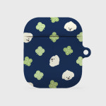 lucky puppy pattern 에어팟 1 2 케이스 하드블루 : 더나인몰