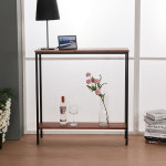 2단선반 거실선반장 스틸 멀바우 원목선반 900x940 : 파인타임