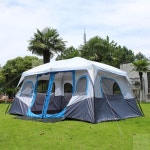 제이앤디플러스디자인 텐트하우스 12인용 투룸 텐트(블루) : JnD Plus