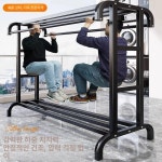 이중봉 스탠드 옷걸이 행거 옷장 빨래 건조대 다기능 블랙 0.8미터+다리 패드 : 감추어진 보화