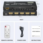 볼라즐 HDMI 2.1 5포트 스위치 8K 4K 120Hz HDR 게임용 멀티입력 H2151 : 대박35