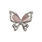 네일 아트 액세서리 실버 나비 디자인 붙이는 네일팁 수제 웨딩네일 보석 스타일 여성스러운 데일리 간편한 파츠 H1542【핑크】15개 : 블루비마켓