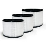 Nispira H7121101 3-In-1 트루 헤파 필터 교체품, Govee 공기 청정기 H7121과 호환 | 연기, 화학 VOC, 냄새 제거 | 3팩 : 아트오브댓