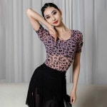 라인댄스복상의 상의댄스복 화려한 댄스티 라인댄스 우아한 연습복 : 쉬핑실버