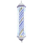 미용실 싸인볼 이발소 헤어샵 LED 조명 회전간판 램프 110x25cm 핑크화이트 : 은하별 스토어