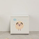 우아미 H6651 2칸 화이트 큐브 협탁 400 4colors : 가을축체