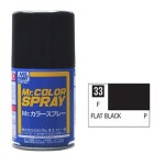 군제 락카 스프레이 S033 무광 블랙 100ml : 모델링홀릭