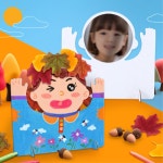 유아 창의미술 가을 거울지 놀이 자화상 그리기 키트 쉬운만들기 DIY : 파트너JEN