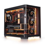 앱코 UD50C 루시드 앰비언트 풀커브드 ARGB BTF 컴퓨터 PC 케이스 (블랙) : 마스터셀러