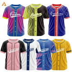 야구 귀여운 유니폼 메이저리그 사용자 정의 가능한 저지 인쇄 개인 팀 이름 번호 힙합 스포츠웨어 티셔츠 남성/여성/ WBQ29 : 룡룡상점