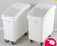 이동식 밀가루 보관통 쌀 곡물 수납 저장 잡곡 다용도 5L 25L 중형 F8901 용량컵 포함 : hybobusang07