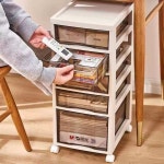 사무실 이동식 틈새 다층 달린 저단 3단 4단 바퀴 : 브릭스턴