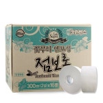 크린센스 슈퍼 꽃무늬 엠보싱 점보롤 300m(2겹)x16롤 : 매너마켓77