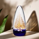 핸드메이드 유리공예 선물 크리스탈 인테리어소품 수공예 돈나무 금전 운 금나무 장식품 제품 재물 1. 금색 나무 (대) : 카송송