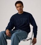 리바이스 스탠다드 그래픽 크루넥 스웨트셔츠 000MS0017 Indigo Emb Indigo - Blue 349 : WISHANDPICK