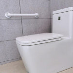 화이트 타공 욕실용 핸들 변기옆손잡이 공중화장실안전바 ABS : 커머스지