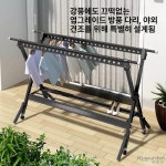 바퀴달린 이불건조대 대형 접이식 철제 빨랫대 스탠드 이불 이동식 빨래 튼튼한 건조대 : 샤인그린