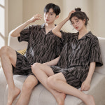 컴리비 여름커플잠옷 반팔 코튼 라운지웨어 세트 남녀공용 시원한 착용감 선물용 홈웨어 편안한 실내복 스타일 : 소피레빗