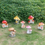 정원 장식물 대형카페 조각상 조형물 나무장식 연못동상 야외 시뮬레이션 버섯 수지 안뜰 공원 인형 발코니 잔디 빌라 가구 액세서리... 