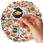 다이어리 꾸미기 스티커 대용량 펜시  46pcs 맥주 꼬치 국수 음식 테마 장식 노트북 물병 일기 클래식 장난감 스크랩북 데칼 : 룡룡상점