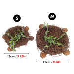 새장꾸미기 앵무새 새 조류 1 PC 자연 등나무 짠 스윙 장난감 손수 스탠드 애완 동물 Cockatiels 케이지 둥지 장식 씹는 : 룡룡상점