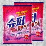 슈퍼매직 일반 드럼 겸용 가루 세탁 세제 10000kg 2개 : 마켓다모아모아
