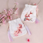 프랑스자수 파우치 꽃세트재료 자수틀 완제품 재료 초보 백장미 한풍 크로스백 : 스마트바이11