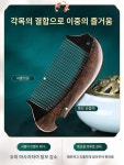 우드 미용 정전기 살롱 손잡이 마사지 헤어 빗 빗질 캐주얼 휴대용 머리카락 : 음오아예스토어