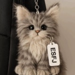 새끼 고양이 플러시 인형 키링 제작 만들기  인형키링 ESFJ 귀여운고양이 걸이 B형 : 조이앨빈