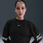 나이키 프로 루즈s 드라이 핏 프렌치 테리스웻셔츠 크루넥 (여성) HV3591-010 블랙/화이트/화이트 : 커먼바잉