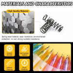 마이크로 소형 압축 용수철 길이 5mm  50mm OD 2mm 3mm 4mm 6mm 7mm 8mm 9mm 10 개/로트 0.2mm 0.3mm 0.4mm : 스쿠몰1