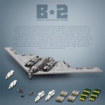 밀리터리 포스 현대전 미군 B-2 스텔스 전략 폭격기 6세대 전투기 호환레고 블록 장난감 : 브릭스닷컴