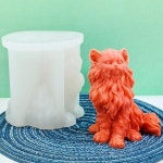 비누만들기 실리콘몰드 양초 캔들 몰드 석고 DIY 모양틀 앉아있는 긴 머리 고양이 귀여운 동물 새끼 송진 금형 애완 초콜릿 페인팅 홈 아트 장식... 