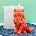 비누만들기 실리콘몰드 양초 캔들 몰드 석고 DIY 모양틀 앉아있는 긴 머리 고양이 귀여운 동물 새끼 송진 금형 애완 초콜릿 페인팅 홈 아트 장식... 
