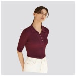 제이슨우 프렌치 린넨 블렌드 반팔 카라 니트 풀오버 3종885328 : 호호마켓003