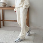 여성 와이드밴딩 바지 트레이닝바지 골덴팬츠 : 커머스지