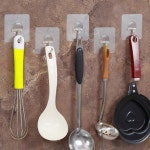 투명후크 접착식 걸이 벽 무타공 가방 고리 모자 10P : 별2삼샵