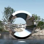 돌고래 조형물 장식 로비 인테리어 정원 카페 호텔 공원 해양관 스틸 맞춤 바닥 아트 : 대흥글로벌