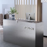 스텐 카운터 미용실 A. 80x50x100cm, A. 이중 조리대 정사각형 스테인레스 스틸 : 원밀리언디포3