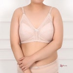 조은 광폭날개 와이어리스 노와이어 꽃무늬레이스 3단 여자 빅사이즈 브라 여성 시원한 속옷 : 미미샵D