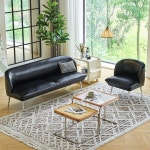 다이닝쇼파 2인용 폭좁은 가죽 폭좁은소파 라운드소파 의자 인테리어 원룸 푹신한 모듈소파 : 뚜뚜네만물상