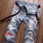 루즈핏 버튼 남자 긴바지 컬러 워싱 데일리 일자 캐주얼 디자인 패션 빈티지 : 율트레이딩