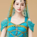 졸사옷 공주 코스프레 자스민코스튬 의상 알라딘코스튬 A. 버건디색 크라운 플라워 베일 1개 : 리유앤코